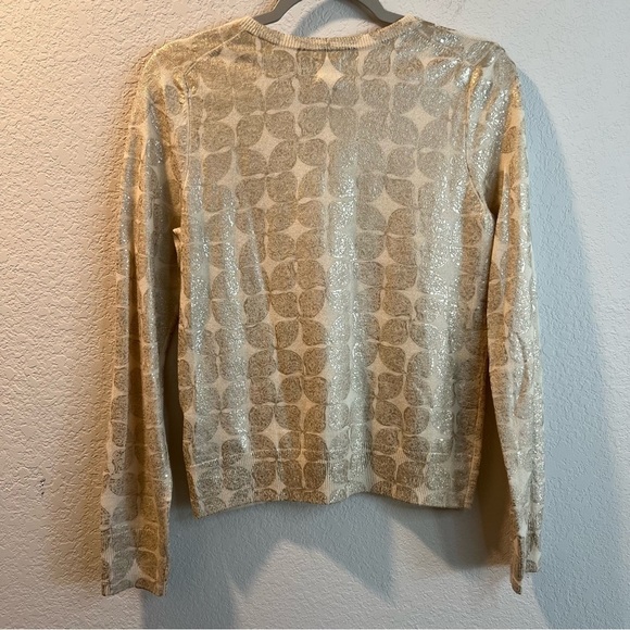 Women’s John Bobshaw cream and gold cardigan sweater size small S - Picture 4 of 4